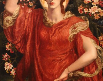 A Vision of Fiammetta by Dante Gabriel Rossetti Wall Decor Giclee Art Print Poster A4 A3 A2 Large Print FLAT RATE SHIPPING