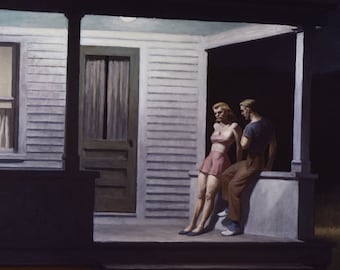 Summer Evening by Edward Hopper Home Decor Wall Decor Giclee Art Print Poster A4 A3 A2 Large Print FLAT RATE SHIPPING