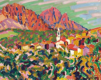 La Matin Corse by Auguste Herbin Home Decor Wall Decor Giclee Art Print Poster A4 A3 A2 Large Print BOGOFREE (see product page)