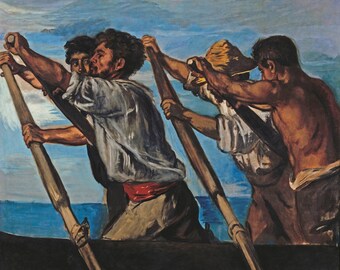The Oarsmen by Hans von Marées Home Decor Wall Decor Giclee Art Print Poster A4 A3 A2 Large Print BOGOFREE (see product page)