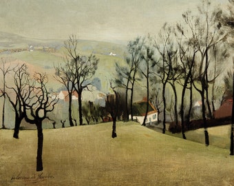 Paysage à Etikhove by De Saedeleer Valerius Home Decor Wall Decor Giclee Art Print Poster A4 A3 A2 Large Print BOGOFREE (see product page)