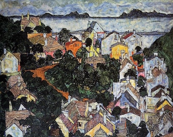 Summer Landscape, Krumau by Egon Schiele