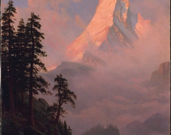 Storm in the Mountains by Albert Bierstadt Home Decor Wall Decor Giclee Art Print Poster A4 A3 A2 Large Print BOGOFREE (see product page)