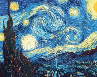The Starry Night by Vincent Van Gogh Home Decor Wall Decor Giclee Art Print Poster A4 A3 A2 Large Print BOGOFREE (see product page)