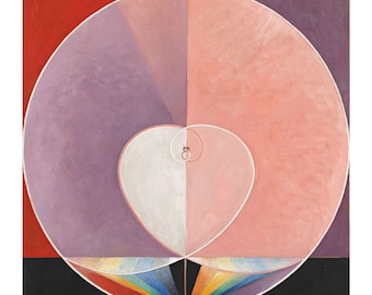 The Dove, No. 2 group ix no. 25  by Hilma af Klint Home Decor Wall Decor Giclee Art Print Poster A4 A3 A2 Large FLAT RATE SHIPPING