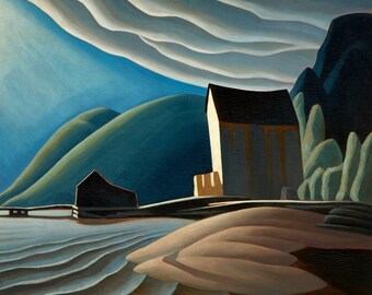 Ice House Coldwell by Lawren Harris Home Decor Wall Decor Giclee Art Print Poster A4 A3 A2 Large Print BOGOFREE (see product page)