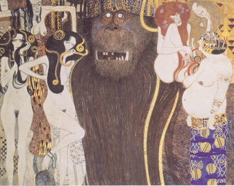 Gustav Klimt Art Print The Beethoven Frieze