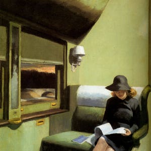 Compartment C, Car 193 by Edward Hopper Home Decor Wall Decor Giclee Art Print Poster A4 A3 A2 Large Print FLAT RATE SHIPPING