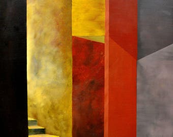 Mystery Stairway by Michelle Calkins Wall Decor Giclee Art Print Poster A4 A3 A2 Large Print BOGOFREE (see product page)