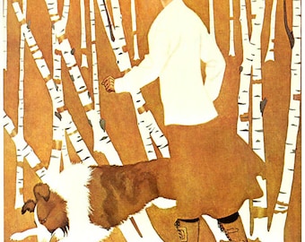 Cover Art Life Magazine 1911 by Coles Phillips Autumn Home Decor Wall Decor Giclee Art Print Poster A4 A3 A2 Large Print FLAT RATE SHIPPING