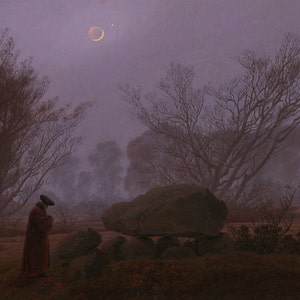 A Walk at Dusk by Caspar David Friedrich Home Decor Wall Decor Giclee Art Print Poster A4 A3 A2 Large Print BOGOFREE (see product page)