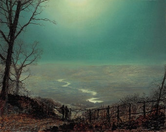 Moonlight Wharfedale by John Atkinson Grimshaw