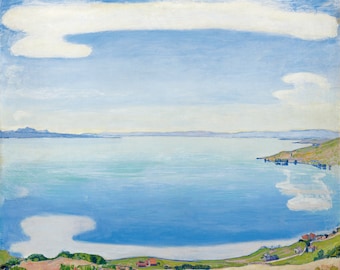 Lake Geneva seen from Chexbres by Ferdinand Hodler Home Decor Wall Decor Giclee Art Print Poster A4 A3 A2 Large FLAT RATE SHIPPING