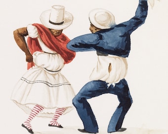 Unknown Peruvian Dancing Couple Home Decor Wall Decor Giclee Art Print Poster A4 A3 A2 Large Print FLAT RATE SHIPPING