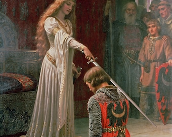 Accolade by Edmund Blair Leighton Home Decor Wall Decor Giclee Art Print Poster A4 A3 A2 Large FLAT RATE SHIPPING