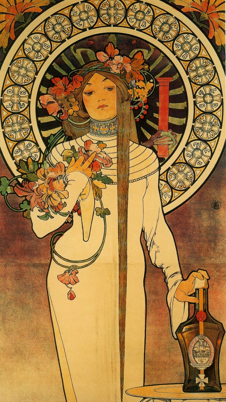 Art Nouveau Poster The Trappistine by Mucha image 1