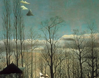 Carnival Evening by Henri Rousseau Home Decor Wall Decor Giclee Art Print Poster A4 A3 A2 Large Print FLAT RATE SHIPPING