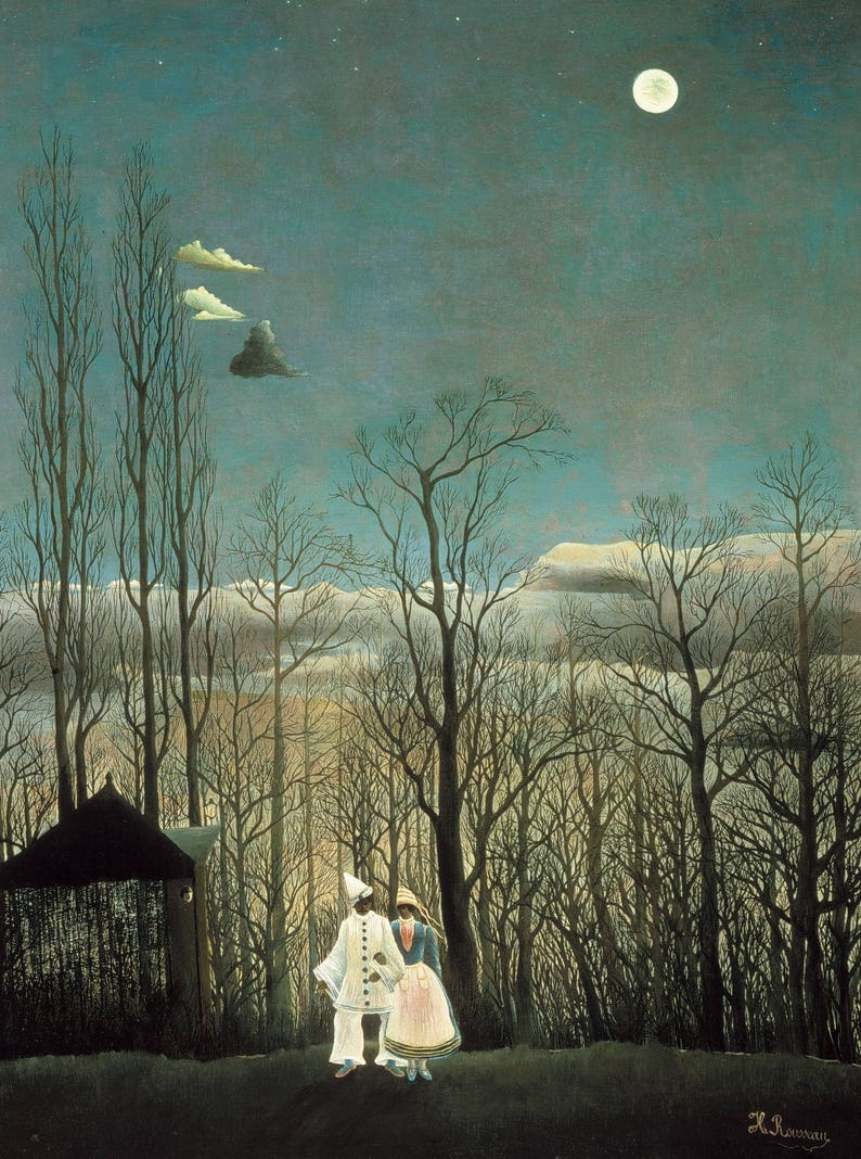 Carnival Evening by Henri Rousseau Home Decor Wall Decor Giclee Art Print Poster A4 A3 A2 Large Print FLAT RATE SHIPPING image 1