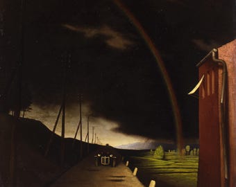 Landscape with Rainbow by Franz Sedlacek Home Decor Wall Decor Giclee Art Print Poster A4 A3 A2 Large BOGOFREE (see product page)