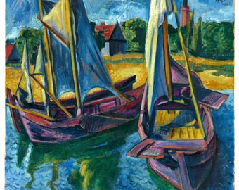 Oel Auf Leinwand by Hermann Max Pechstein Home Decor Wall Decor Giclee Art Print Poster A4 A3 A2 Large Print BOGOFREE (see product page)