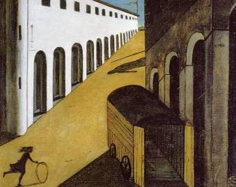 Mystery and Melancholy by Giorgio De Chirico Home Decor Wall Decor Giclee Art Print Poster A4 A3 A2 Large Print FLAT RATE SHIPPING