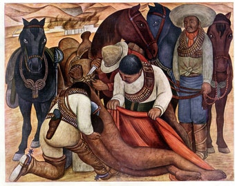 Liberation of the Peon by Diego Rivera Home Decor Wall Decor Giclee Art Print Poster A4 A3 A2 Large Print FLAT RATE SHIPPING