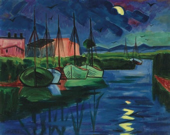 Aend by Hermann Max Pechstein Home Decor Wall Decor Giclee Art Print Poster A4 A3 A2 Large Print BOGOFREE (see product page)