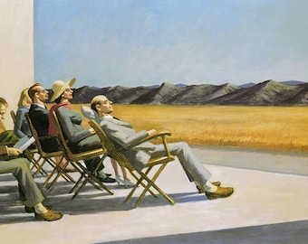 People in the Sun by Edward Hopper Home Decor Wall Decor Giclee Art Print Poster A4 A3 A2 Large Print FLAT RATE SHIPPING