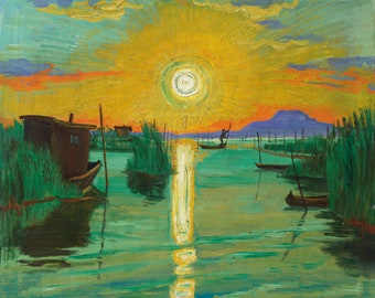 Morgensonne by Hermann Max Pechstein Home Decor Wall Decor Giclee Art Print Poster A4 A3 A2 Large Print BOGOFREE (see product page)