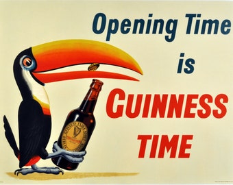 Guinness Time Advertising Toucan Poster Home Decor Wall Decor Giclee Art Print Poster A4 A3 A2 Large Print FLAT RATE SHIPPING