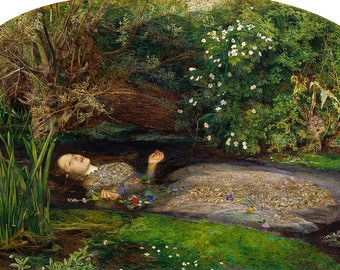 Ophelia by John Everett Millais Home Decor Wall Decor Giclee Art Print Poster A4 A3 A2 Large FLAT RATE SHIPPING