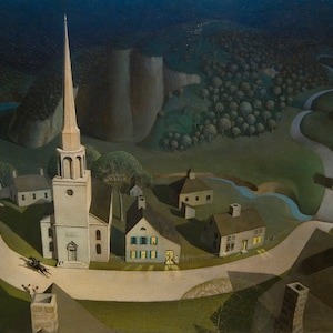 The Midnight Ride of Paul Revere by Grant Wood Home Decor Wall Decor Giclee Art Print Poster A4 A3 A2 Large Print FLAT RATE SHIPPING