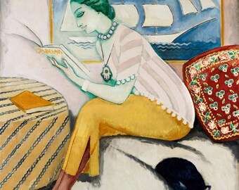 La Lecture ou Rabelais by Kees van Dongen Home Decor Wall Decor Giclee Art Print Poster A4 A3 A2 Large Print BOGOFREE (see product page)