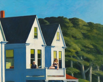 Second Story Sunlight by Edward Hopper Home Decor Wall Decor Giclee Art Print Poster A4 A3 A2 Large Print FLAT RATE SHIPPING