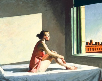 Morning Sun by Edward Hopper Home Decor Wall Decor Giclee Art Print Poster A4 A3 A2 Large Print FLAT RATE SHIPPING