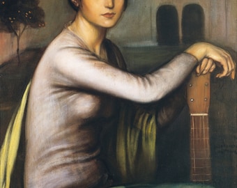 Tristeza Andaluza by Julio Romero de Torres Home Decor Wall Decor Giclee Art Print Poster A4 A3 A2 Large BOGOFREE (see product page)