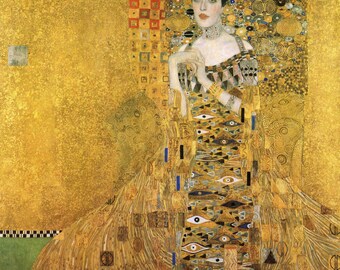 Portrait of Adele Bloch-Bauer by Gustav Klimt  Home Decor Wall Decor Giclee Art Print Poster A4 A3 A2 Large Print FLAT RATE SHIPPING