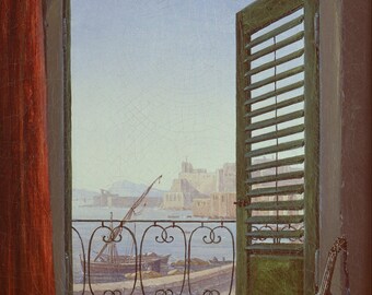 Balcony Room with a View of the Bay of Naples by Carl Gustav Carus