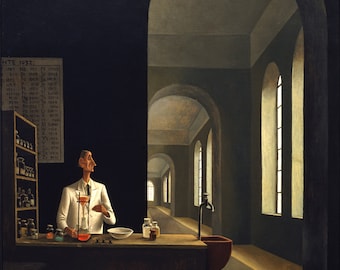 Chemist Der Chemiker by Franz Sedlacek Wall Decor Giclee Art Print Poster A4 A3 A2 Large Print BOGOFREE (see product page)