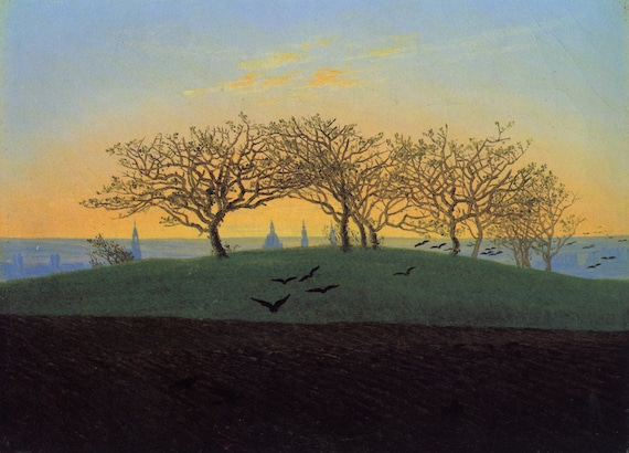 Caspar David Friedrich The Abbey in the Oakwood Classic Art Print A4