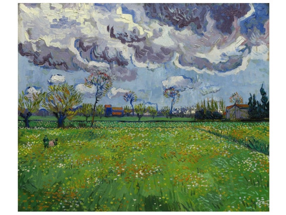 Paysage Sous un Ciel Mouvemente by Vincent Van Gogh Home Decor | Etsy