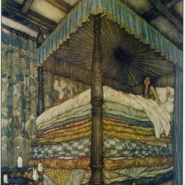 Die Prinzessin auf der Erbse von Edmund Dulac