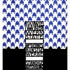 Tentoonstellingsposter Wiener Werkstätte door Josef Hoffmann Woondecoratie Giclee Art Print poster A4, A3 A2 grote print
