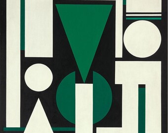 Non I by Auguste Herbin Home Decor Wall Decor Giclee Art Print Poster A4 A3 A2 Large Print FLAT RATE SHIPPING