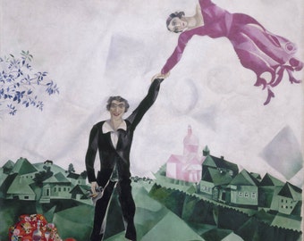 The Promenade by Marc Chagall Home Decor Wall Decor Giclee Art Print Poster A4 A3 A2 Large Print BOGOFREE (see product page)