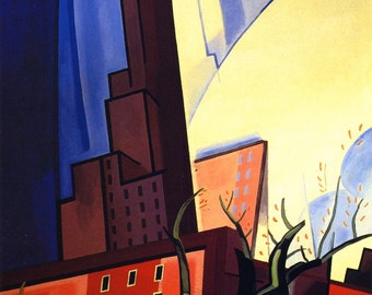 Circles of Washington Square by Oscar Bluemner