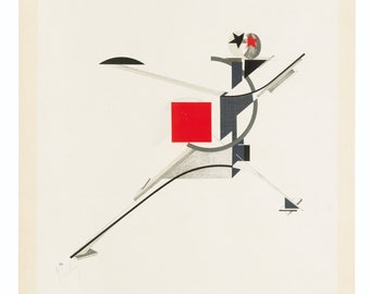 Neuer, Plate 10 by El Lissitzky Home Decor Wall Decor Giclee Art Print Poster A4 A3 A2 Large FLAT RATE SHIPPING