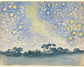 Landscape with Stars by Henri-Edmond Cross Delacroix