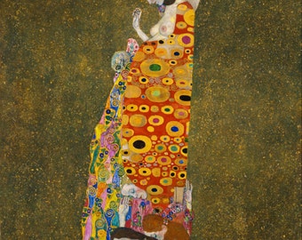 Hope II by Gustav Klimt Home Decor Wall Decor Giclee Art Print Poster A4 A3 A2 Large Print Flat Rate Shipping