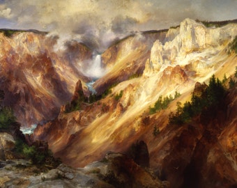 Grand Canyon of the Yellowstone by Thomas Moran Decor Wall Decor Giclee Art Print Poster A4 A3 A2 Large BOGOFREE (see product page)